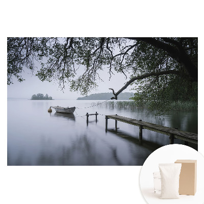 Fototapet cu imprimeu pe material nețesut Relaxare lângă lac în liniștea naturii