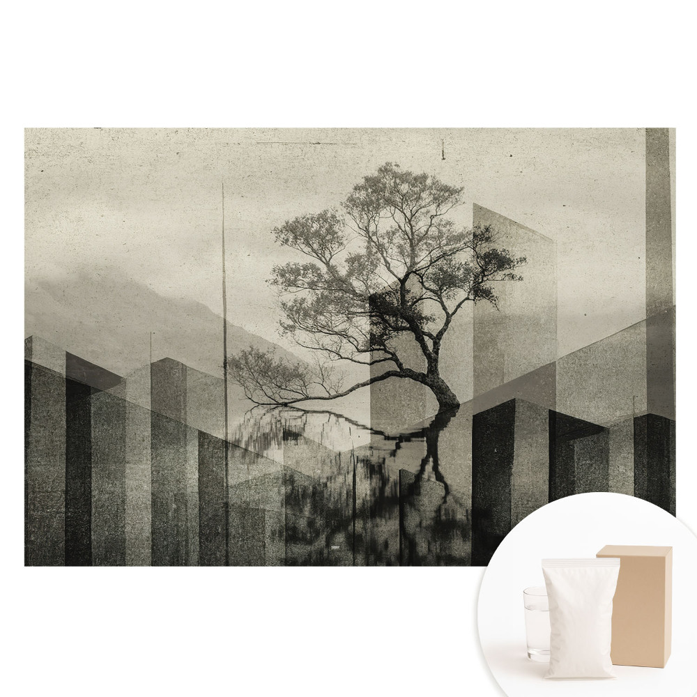 Tapet nețesut Un copac în peisajul urban
