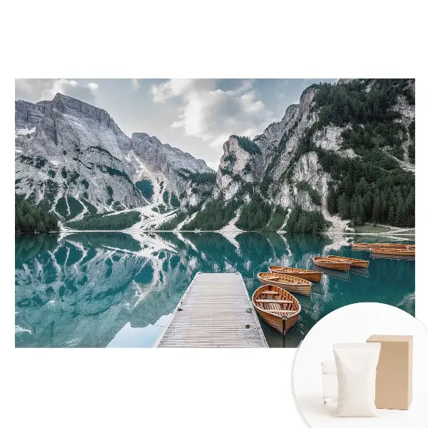 Tapet foto pentru perete Relaxare lângă un lac de munte