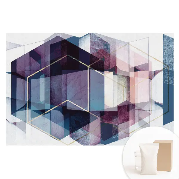 Fototapet din material nețesut cu model geometric abstract colorat