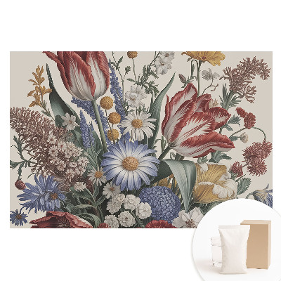 Fototapet cu imprimeu pe material nețesut Un aranjament floral colorat într-un stil clasic