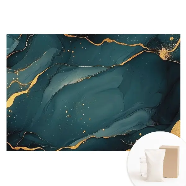 Fototapet din material nețesut cu model abstract elegant în nuanțe de albastru închis