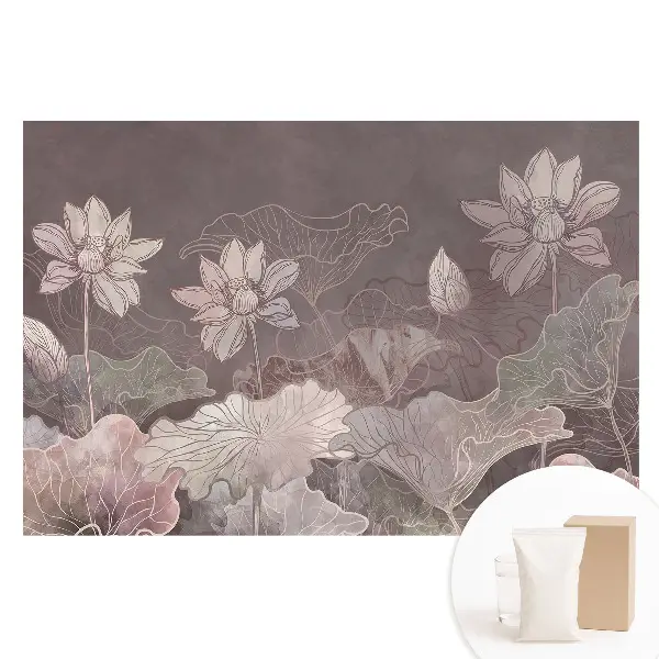 Tapet fotomural pe material nețesut cu model Flori de lotus
