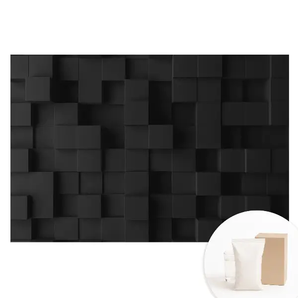 Tapet fotomural din material nețesut cu forme cubice negre