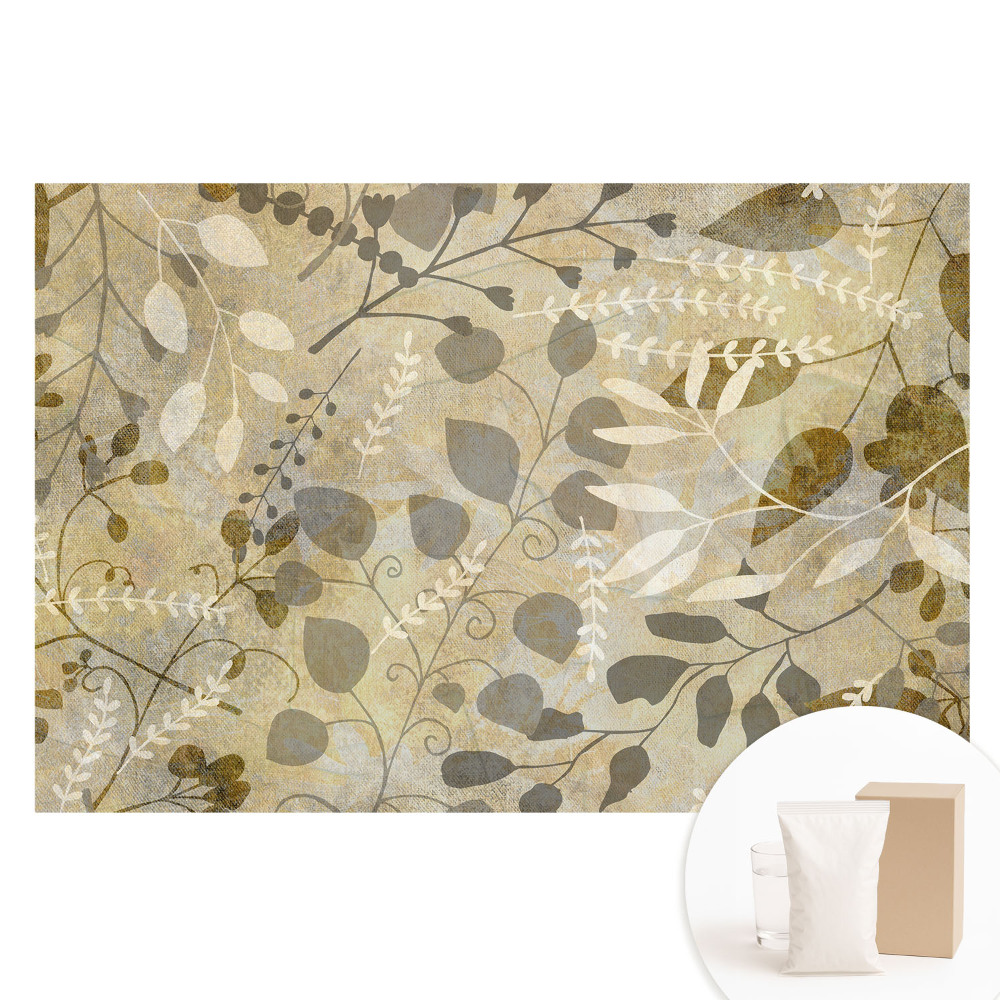 Tapet fotografic pe material nețesut Modelele vegetale creează o atmosferă confortabilă