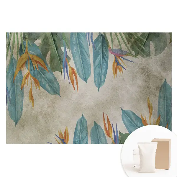 Tapet nețesut cu motiv floral tropical