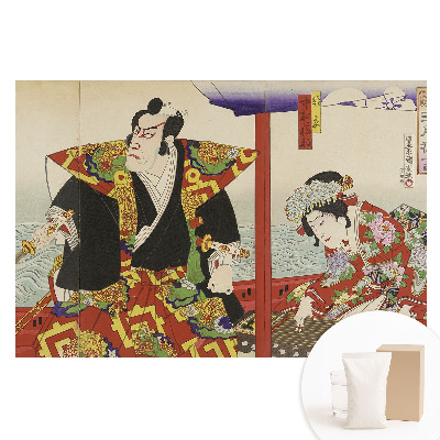 Tapet foto din material nețesut cu model de artă tradițională japoneză