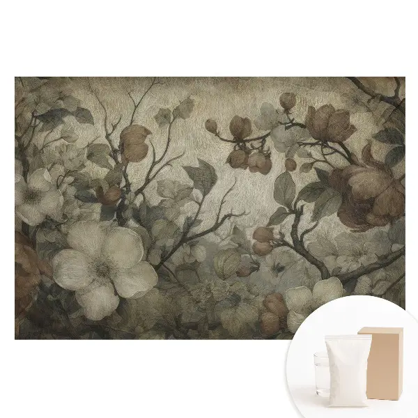 Tapet nețesut cu model floral rustic