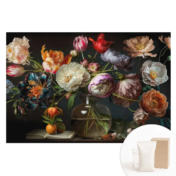 Tapet fotografic din material nețesut cu aranjament floral în vază