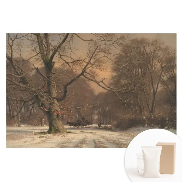 Fototapet din material nețesut Pădure de iarnă liniștită