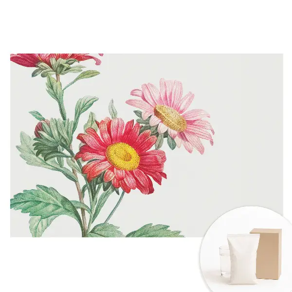 Tapet foto pe material nețesut cu motive florale subtile în stil clasic