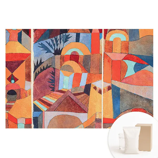 Tapet nețesut cu model abstract geometric de simetrie colorată
