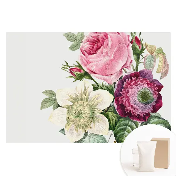 Tapet nețesut cu imprimeu floral în stil clasic