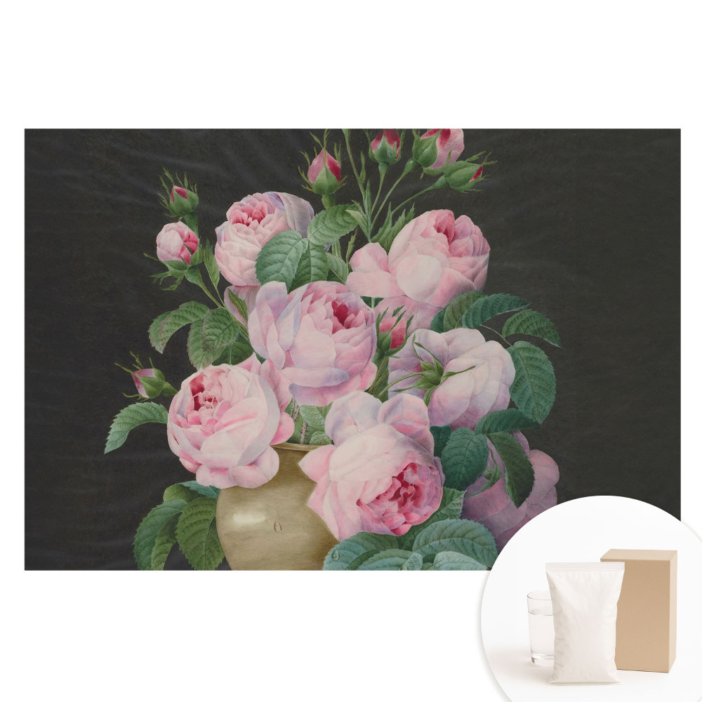 Tapet fotografic nețesut Trandafiri roz într-o vază gri