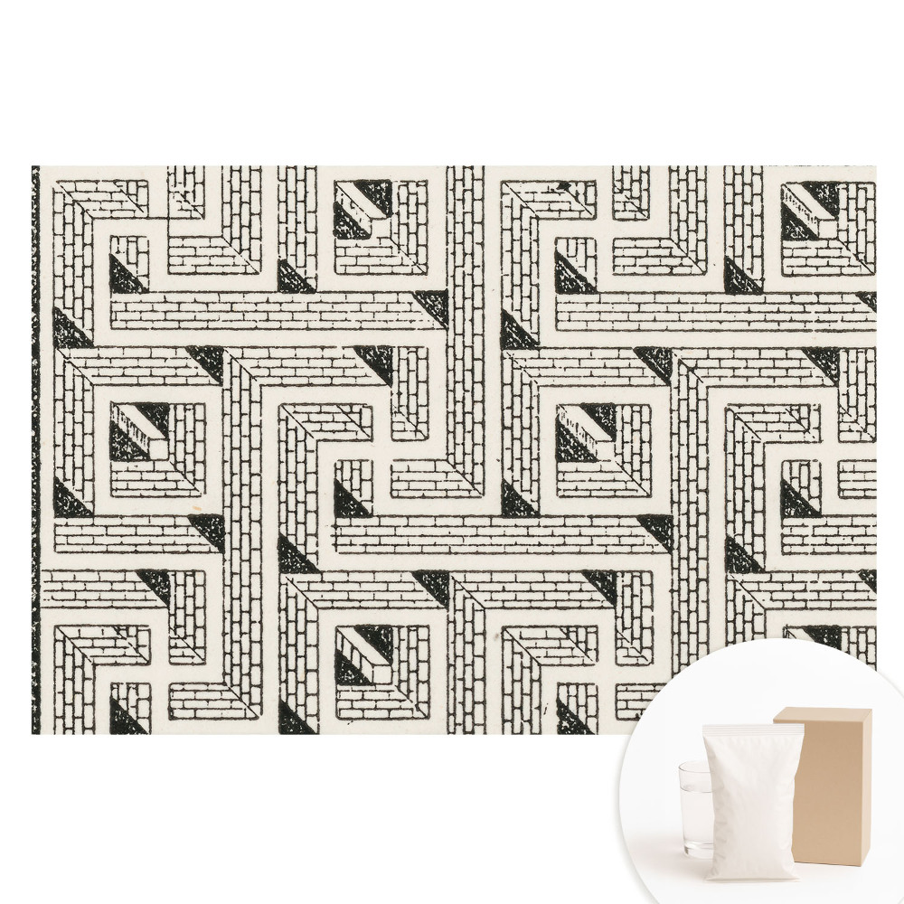 Tapet foto pe material nețesut Compoziție geometrică a cărămizilor într-un labirint