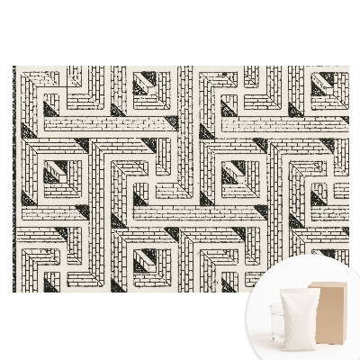 Tapet foto pe material nețesut Compoziție geometrică a cărămizilor într-un labirint