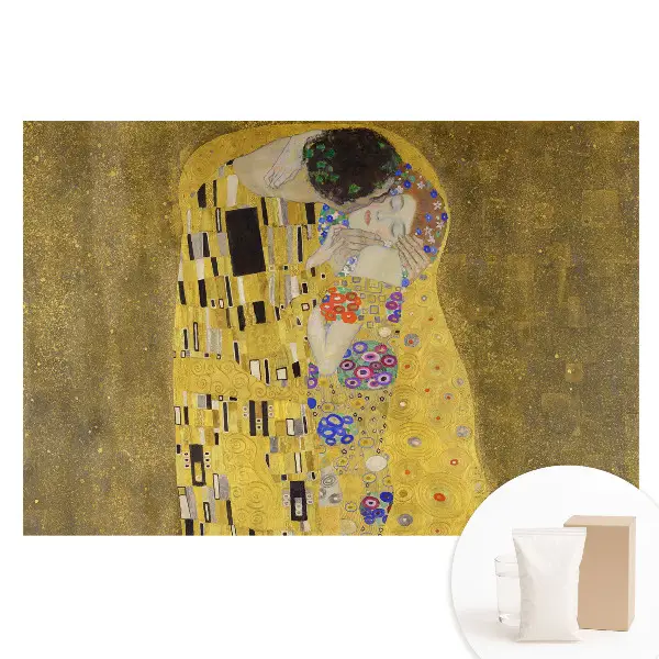 Tapet foto pe material nețesut O îmbrățișare intimă în stil Art Nouveau