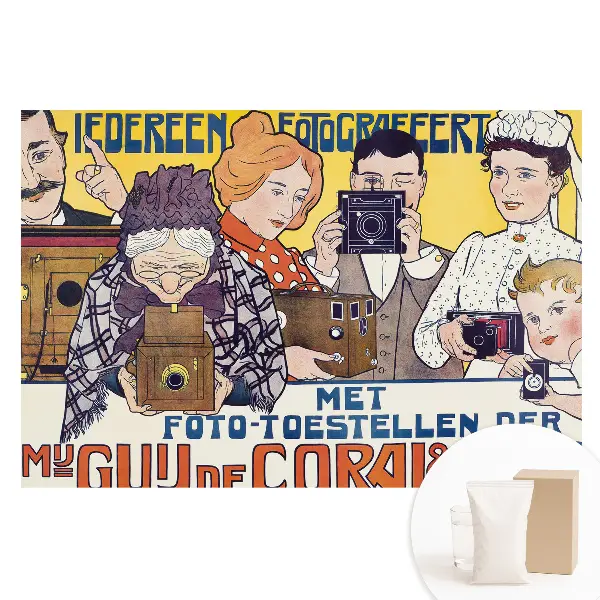 Fototapet din material nețesut cu design publicitar cameră foto retro