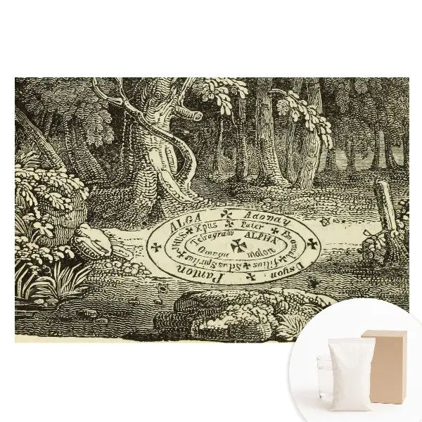 Tapet foto din material nețesut cu ilustrație clasică de pădure mistică