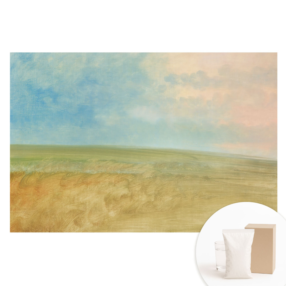 Tapet nețesut cu imprimeu Peisaj pastelat în stil abstract