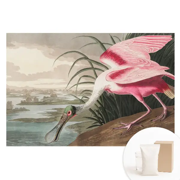 Tapet foto de mari dimensiuni Idilă cu un flamingo