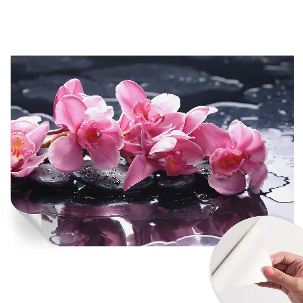 Tapet autoadeziv pentru camera de zi cu model floral