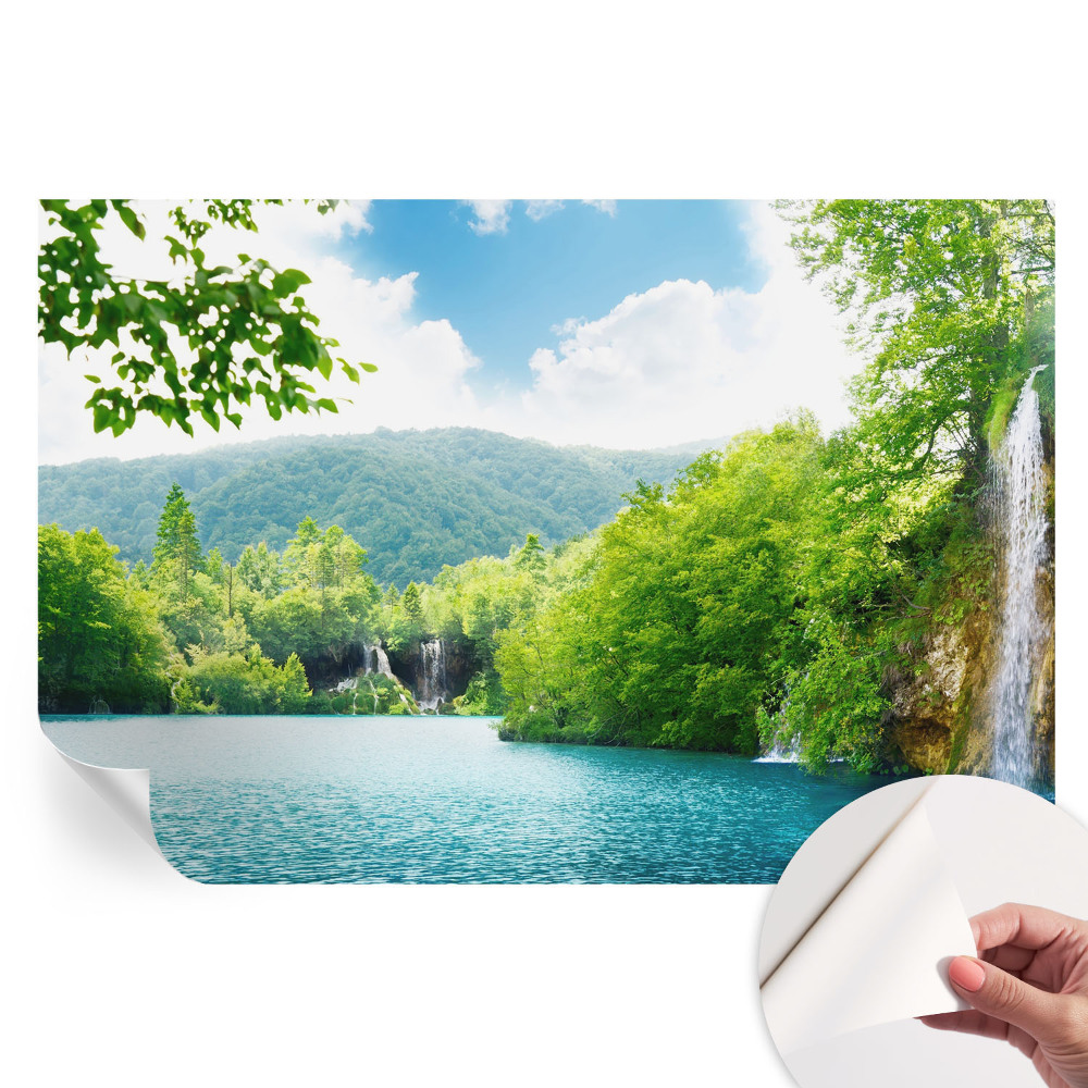 Fototapet autoadeziv pentru dormitor Cascadă naturală