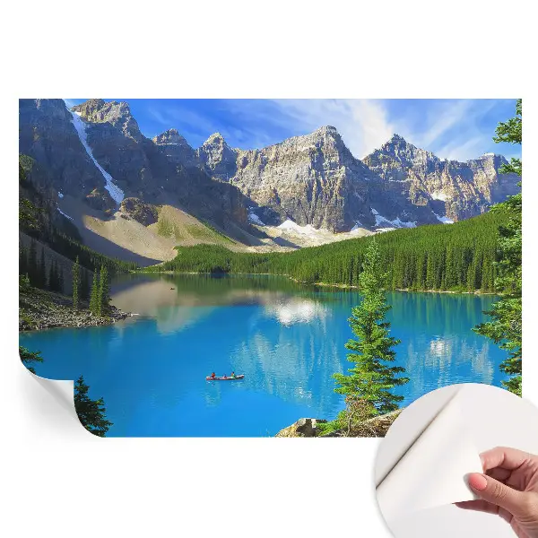 Fototapet autoadeziv cu peisaj de lac de munte