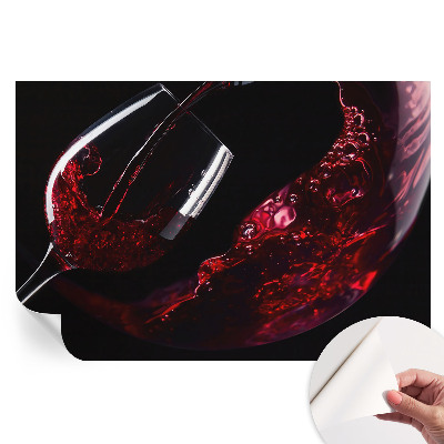 Fototapet modern pentru sufragerie cu vin roșu