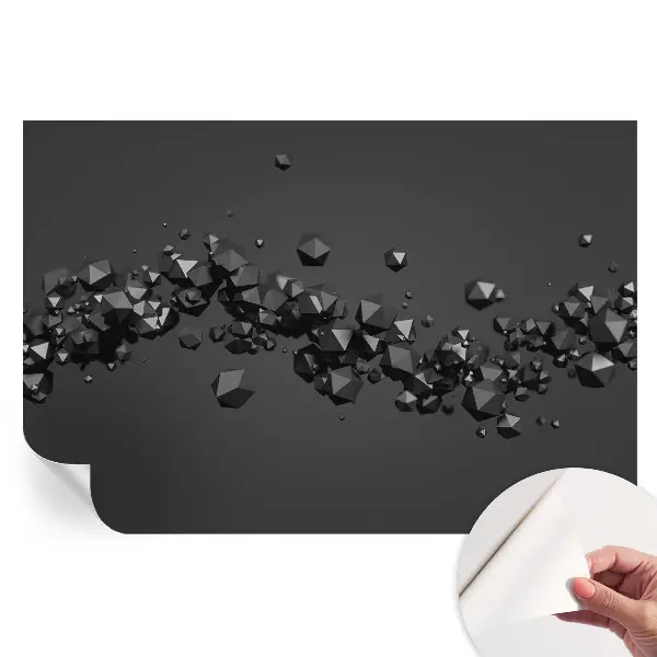 Tapet autoadeziv pentru camera de zi cu model Cocoloașe negre