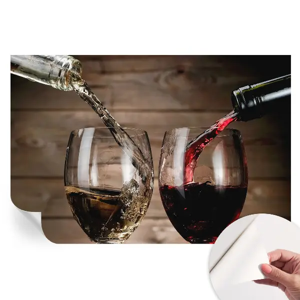 Fototapet autoadeziv cu pahare de vin