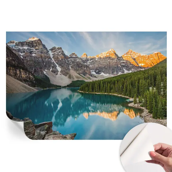 Fototapet modern pentru sufragerie cu reflexie montană