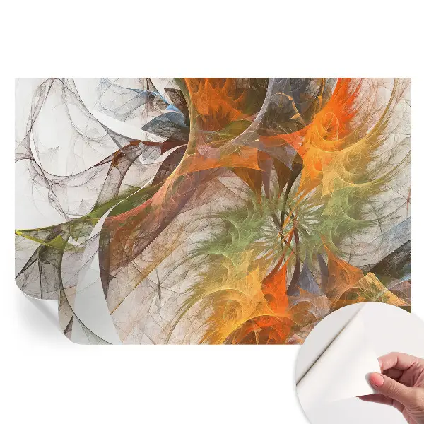 Fototapet autoadeziv pentru dormitor cu model abstract caleidoscop