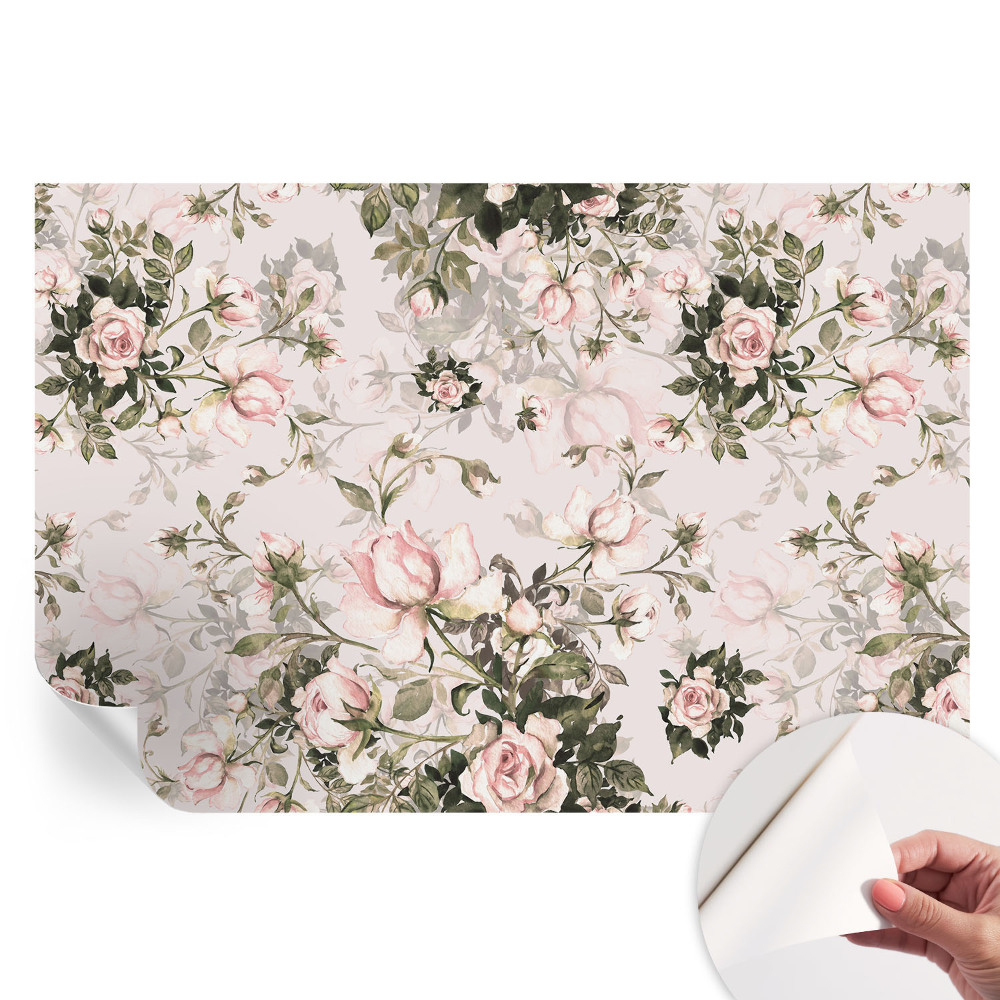 Tapet autoadeziv pentru camera de zi Model floral