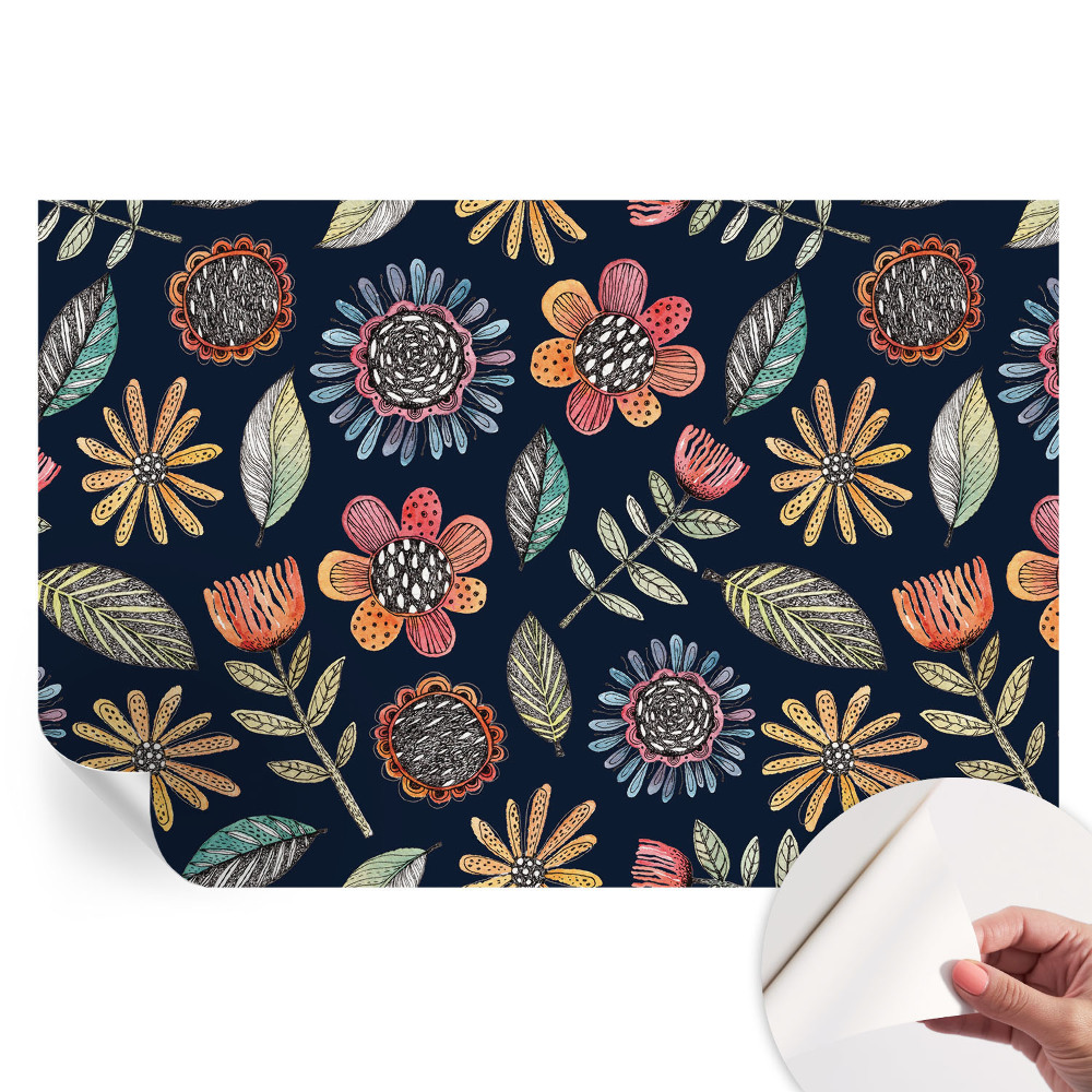 Tapet fotografic autoadeziv Mozaic floral