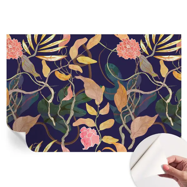 Fototapet modern pentru sufragerie Eleganța plantelor