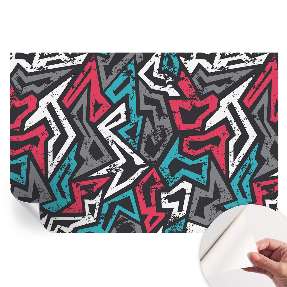 Tapet autoadeziv pentru camera de zi cu model mozaic abstract