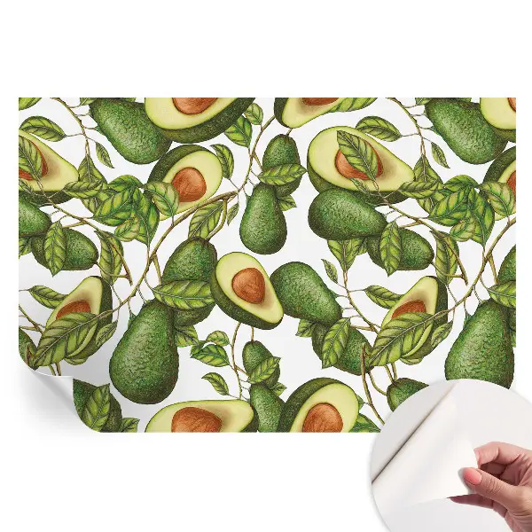 Fototapet autoadeziv pentru dormitor cu model de avocado