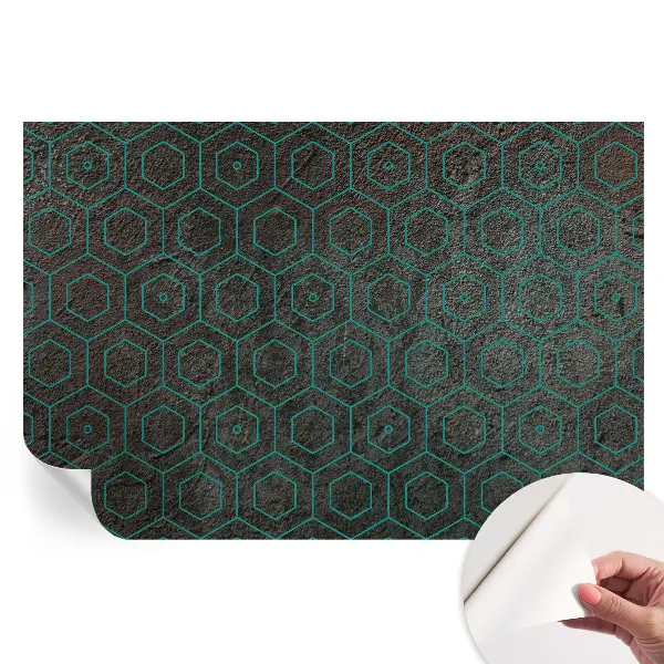 Fototapet modern cu model geometric pentru sufragerie