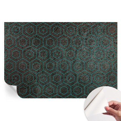 Fototapet modern cu model geometric pentru sufragerie