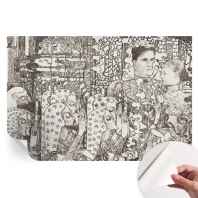 Fototapet autoadeziv cu portrete florale