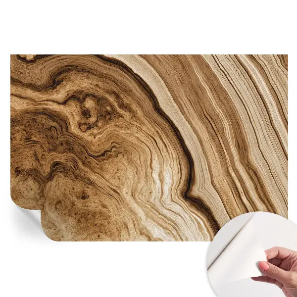 Fototapet modern pentru sufragerie cu model de fibre de lemn