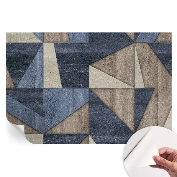 Fototapet modern pentru sufragerie cu modele geometrice