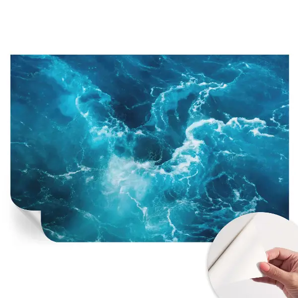 Tapet autoadeziv pentru camera de zi cu model Vârtejuri marine