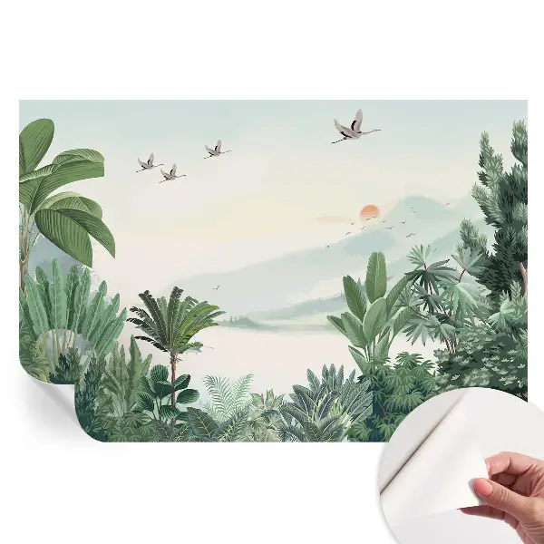 Fototapet modern Oază tropicală pentru sufragerie