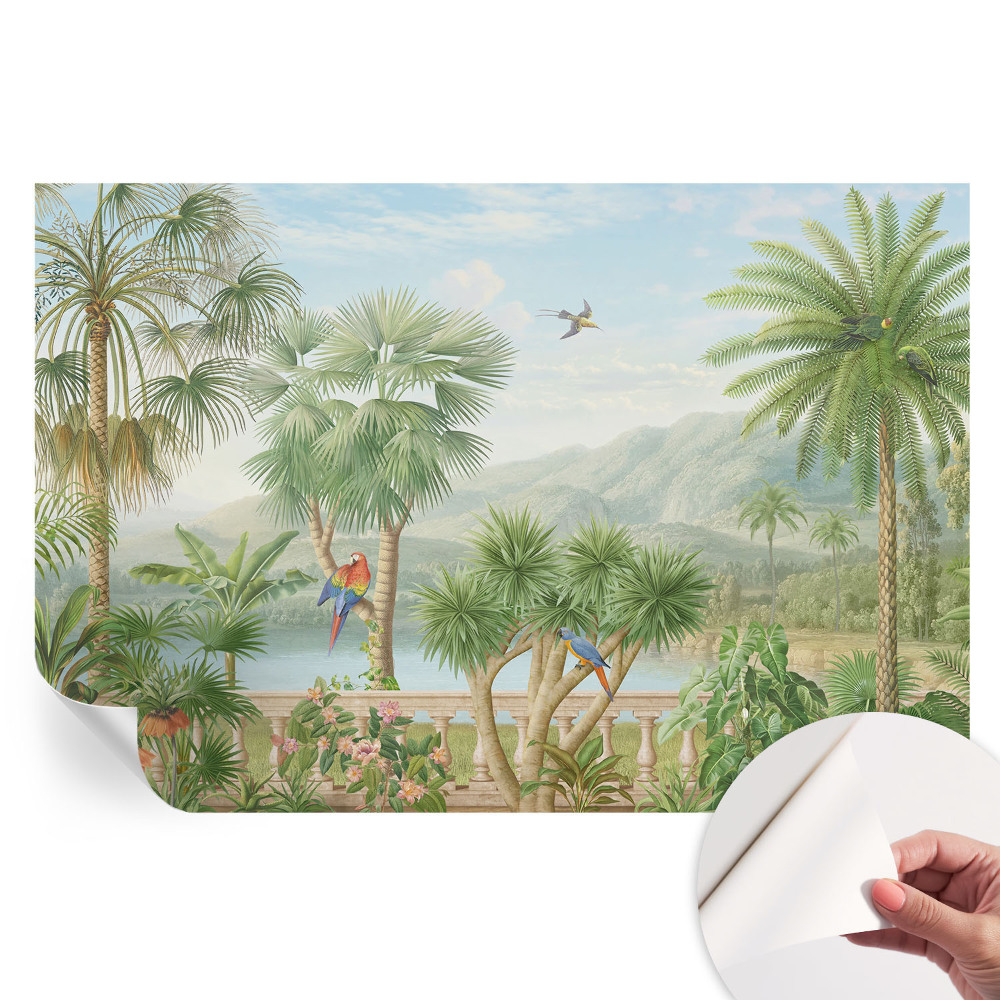 Fototapet modern pentru sufragerie cu peisaj exotic