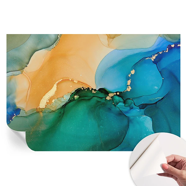 Tapet fotografic autoadeziv Valuri colorate