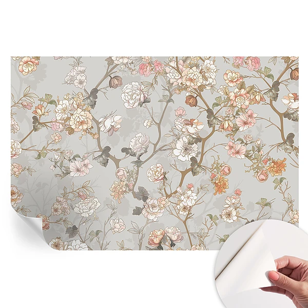 Fototapet modern cu design romantic pentru sufragerie