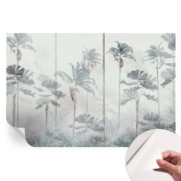 Tapet autoadeziv pentru camera de zi cu peisaj tropical