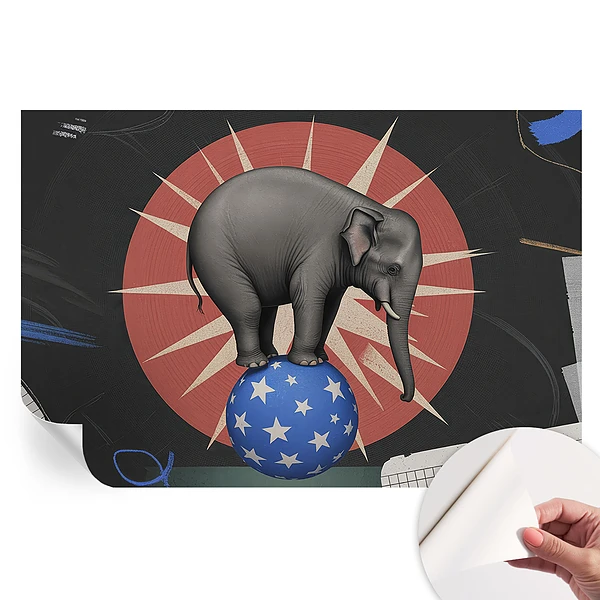 Tapet fotografic autoadeziv Elefant de circ